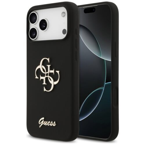 Guess GUHCP17SP4GMGCRK 4G Big Logo Cord Stap Crossbody nyakpántos tok iPhone 17 - fekete