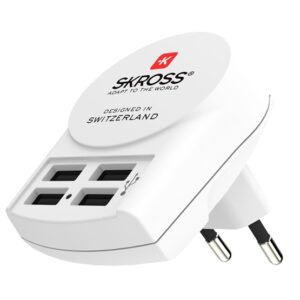 SKROSS hálózati töltő 4 USB aljzat (5V / 4800mA) FEHÉR CAT S60