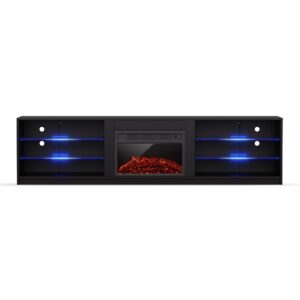 Blumfeldt Perth Medium Lowboard TV-szekrény elektromos kandallóval