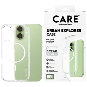 CARE by PanzerGlass zászlóshajó Urban Explorer Case w. White MagSafe iPhone 17-hez Tiszta