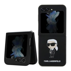 Karl Lagerfeld KLHCZF5SNIKBCK Z Flip5 keménytok fekete szilikon ikonikus szilikon