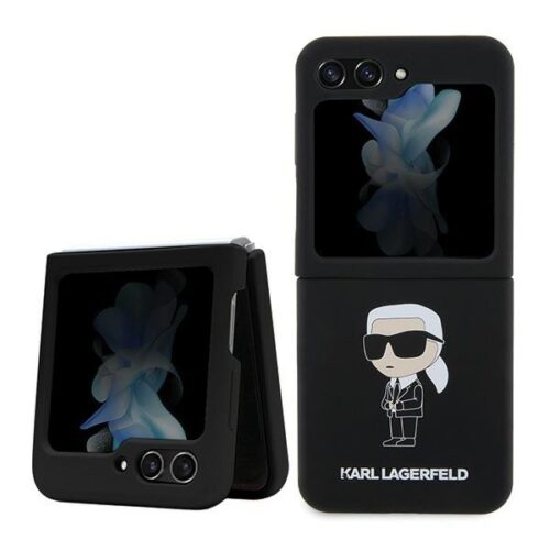 Karl Lagerfeld KLHCZF5SNIKBCK Z Flip5 keménytok fekete szilikon ikonikus szilikon