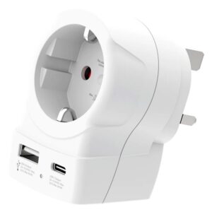 SKROSS utazó töltő USB+Type-C aljzat (250V/2.5A