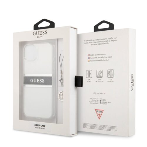 Apple iPhone 13 Mini GUESS GUHCP13SKB4GGR TPU Hátlap - Szürke - Image 2