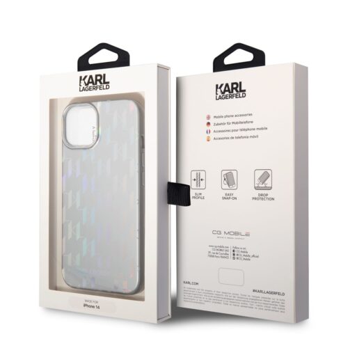 Apple iPhone 14 Plus KARL LAGERFELD KLHCP14MLGMMSV3 Hátlap - Ezüst - Image 2