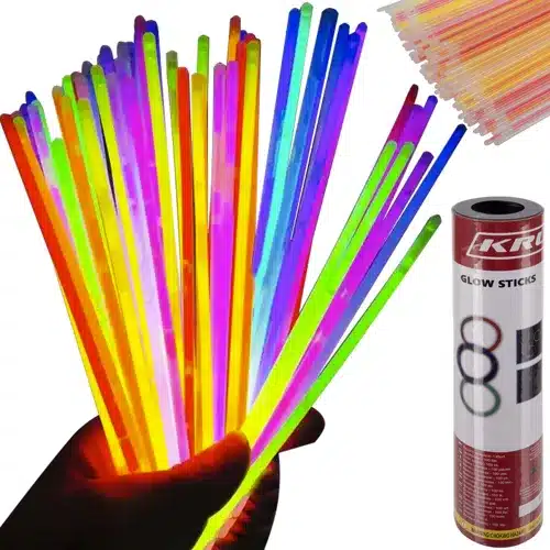 Fluoreszkáló rudak karkötőnek - 100 db + csatok (WNDR22889)