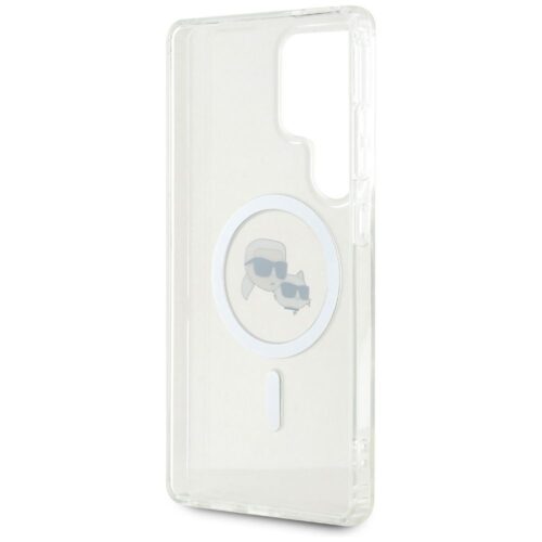 Karl Lagerfeld KLHMS25LHLSKCH IML Metal KC Heads MagSafe-kompatibilis tok Samsung Galaxy S25 Ultra - fehér