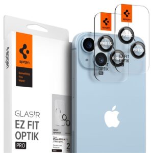 SPIGEN OPTIK PRO kameravédő üveg 2db (9H) FEKETE Apple iPhone 14 Plus