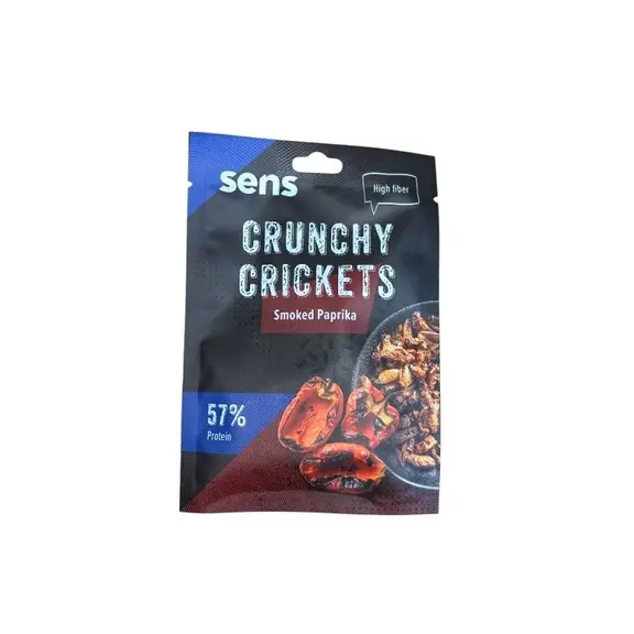 Sens ropogós sült tücskök füstölt paprika ízesítéssel – 16 g