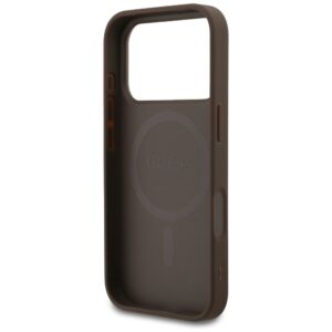 GUESS tok IPHONE 17 Pro kompatibilis MagSafe GUHMP17LG4GFRW (PU 4G Ring Classic Logo) barna
