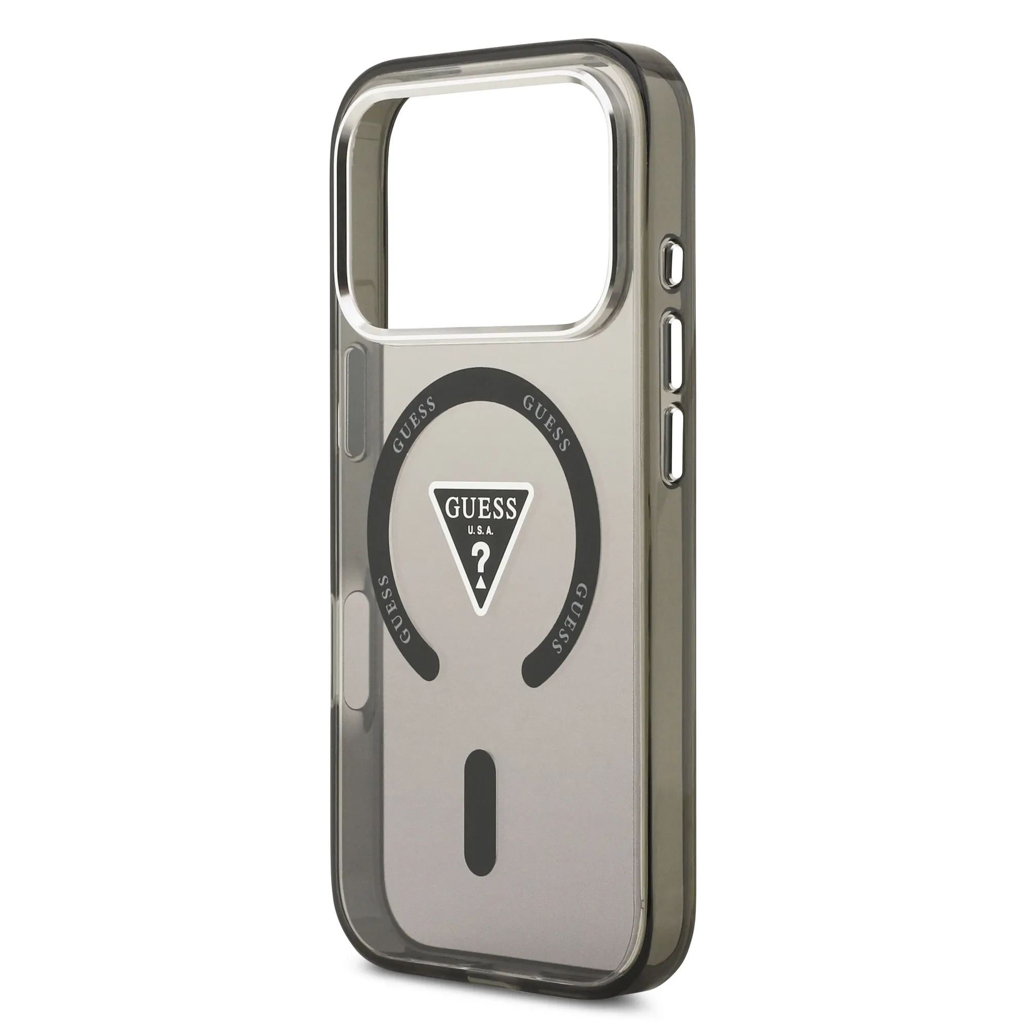 GUESS tok IPHONE 17 Pro kompatibilis MagSafe GUHMP17LHGTMLCGK (IML Gradient W/ Triangle Logo) fekete - Image 2