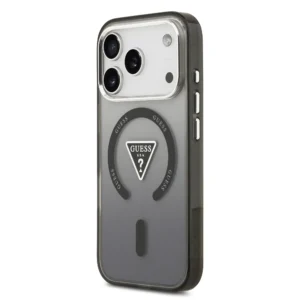 GUESS tok IPHONE 17 Pro kompatibilis MagSafe GUHMP17LHGTMLCGK (IML Gradient W/ Triangle Logo) fekete
