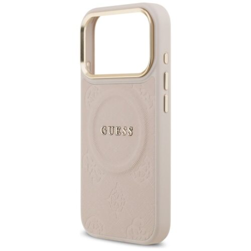 GUESS tok IPHONE 17 Pro kompatibilis MagSafe GUHMP17LPSAMSECP (PU W/ Peony Hot Stamp) rózsaszínű - Image 2