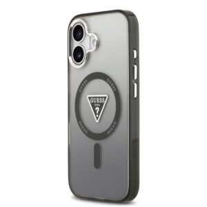 GUESS tok IPHONE 17 kompatibilis MagSafe GUHMP17SHGTMLCGK (IML Gradient W/ háromszög logó) fekete