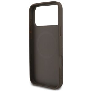 GUESS tok az IPHONE 17 Pro Max-hoz kompatibilis a MagSafe GUHMP17XG4GFRW (PU 4G Ring Classic Logo) barna