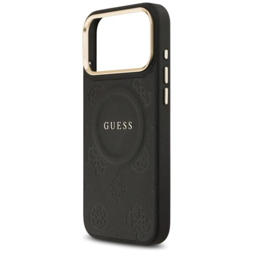 GUESS tok az IPHONE 17 Pro Max-hoz kompatibilis a MagSafe GUHMP17XPSAMSECK (PU W/ Peony Hot Stamp) fekete - Image 2