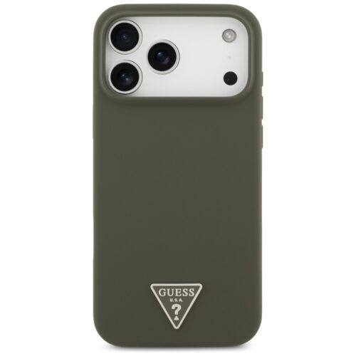 Guess tok szilikon háromszög logó MagSafe iPhone 17 Pro Max készülékhez khaki színben - Image 2