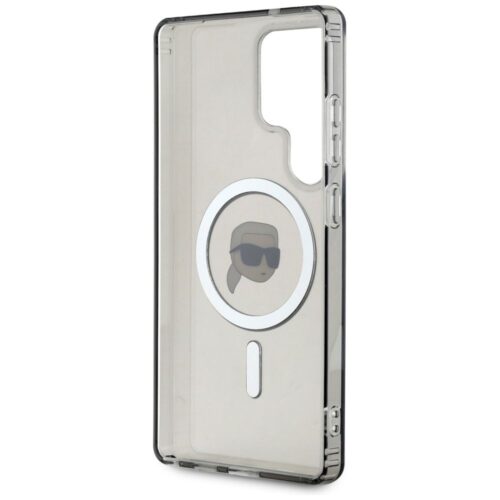 Karl Lagerfeld KLHMS25LHLSKIK IML Metal Karl Heads MagSafe-kompatibilis tok Samsung Galaxy S25 Ultra - fekete