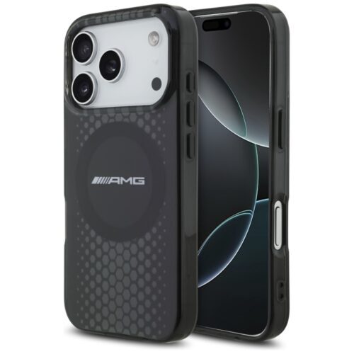 tok AMG Dupla rétegű átlátszó grafikus MagSafe iPhone 17 Pro-hoz fekete