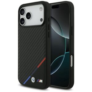 tok BMW M Carbon Tricolor Line MagSafe iPhone 17 Pro Max készülékhez fekete