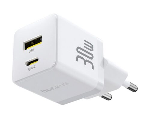 BASEUS PALM hálózati töltő USB+Type-C aljzat (30W
