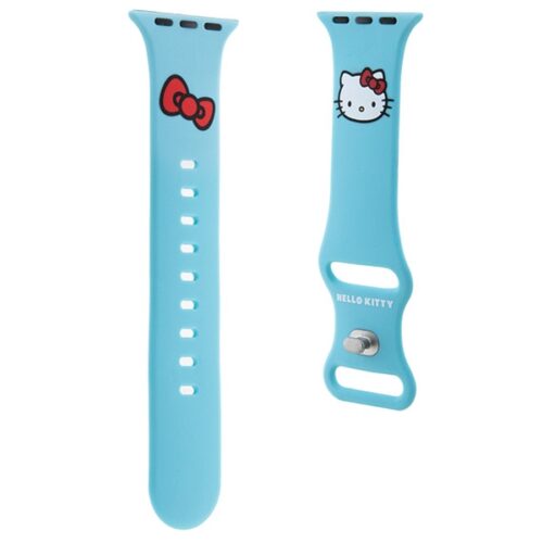 Hello Kitty óraszíj HKAWMSCHBLB Apple Watch 38/40/41mm kék szíj Szilikon Kitty Head - Image 2