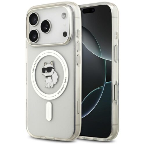 Karl Lagerfeld IML Choupette MagSafe tok az iPhone 17 Pro Max számára Tiszta