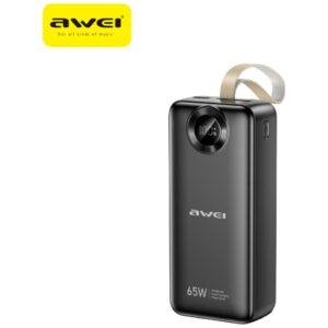 Powerbank Awei PA-34 30000mAh 65W gyors töltés fekete
