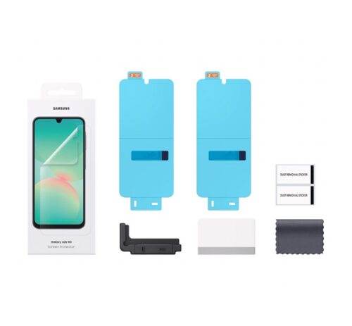 SAMSUNG képernyővédő fólia 2db (törlőkendő + segédkeret) ÁTLÁTSZÓ Samsung Galaxy A26 5G (SM-A266)