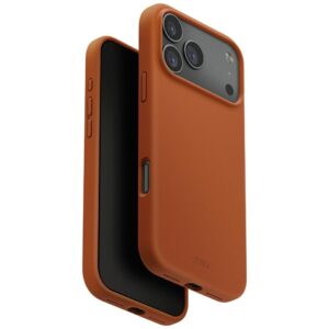 UNIQ Lino tok iPhone 17 Pro Max Magclick töltés narancssárga színű tokhoz