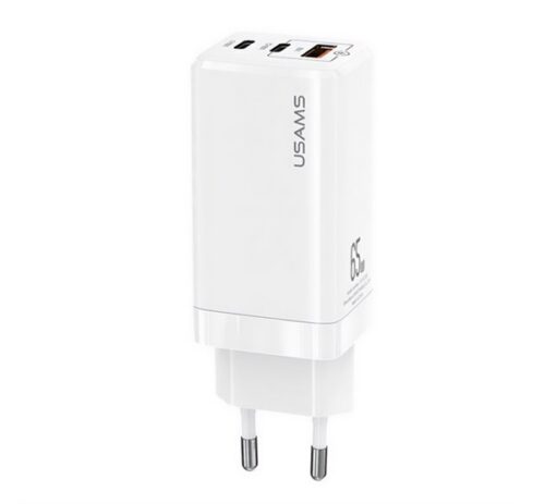 USAMS MT hálózati töltő 2 Type-C+USB aljzat (65W